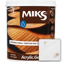 Лазурь-гель акриловая для древесины MIKS Acrylic Gel-Lasur белая 0,8л 
