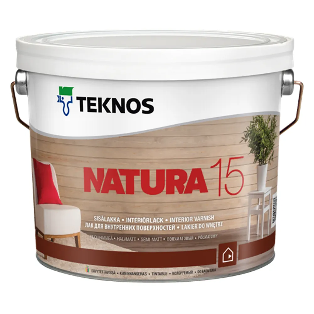 Панельний лак TEKNOS Natura 15 на водній основі напівматовий 