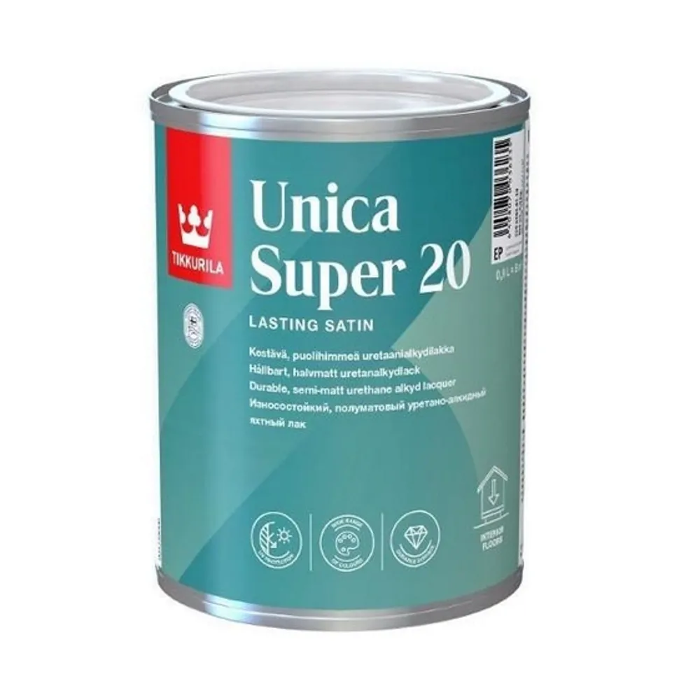 Unica Super 20, напівматовий уретан-алкідний лак для човнів, EP, 
