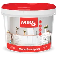 Фарба стійка до миття для стін та стель MIKS Color матова біла 1,4кг 