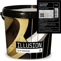 Декоративна ультра-іскриста штукатурка ELF Decor ILLUSION Crystall 1кг 