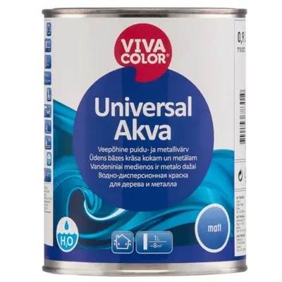 VIVACOLOR Universal Akva Matt, універсальна матова емаль на водній основі