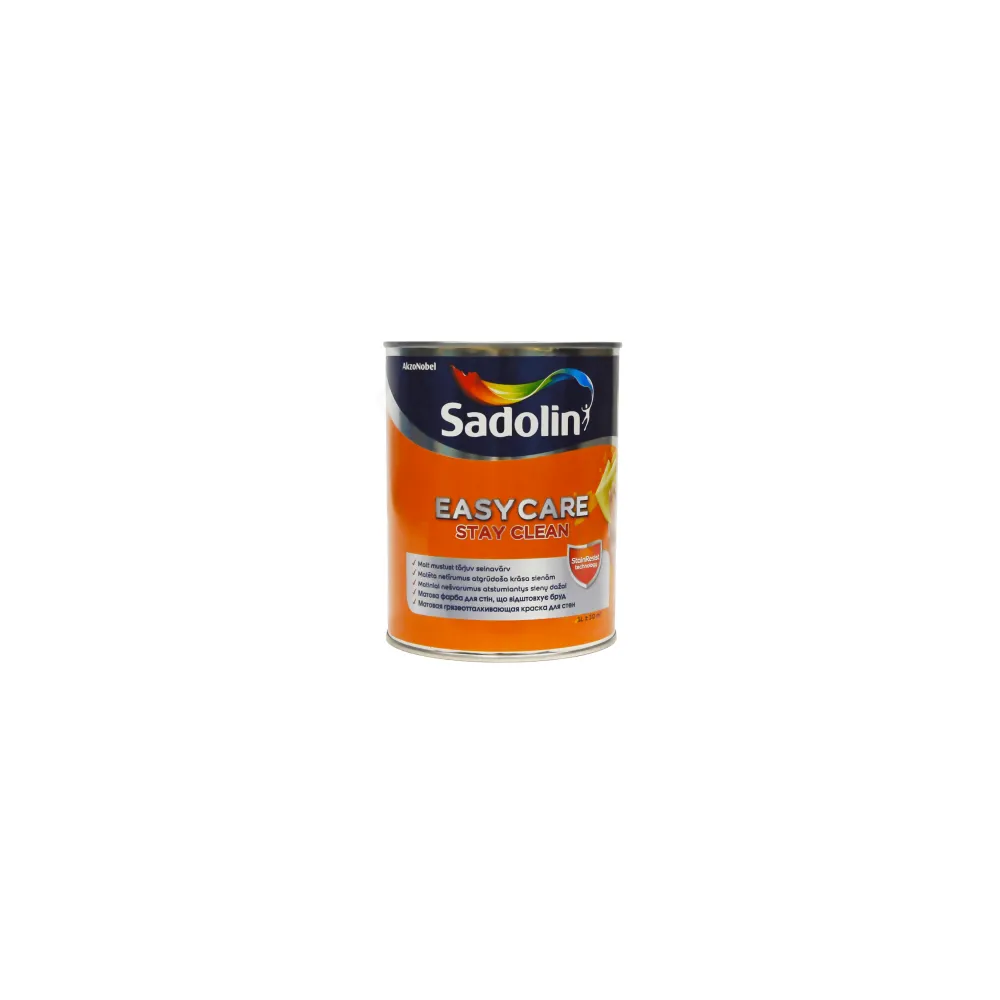 Краска для стен, стойкая к мытью SADOLIN Easycare грязеотталкивающая, 