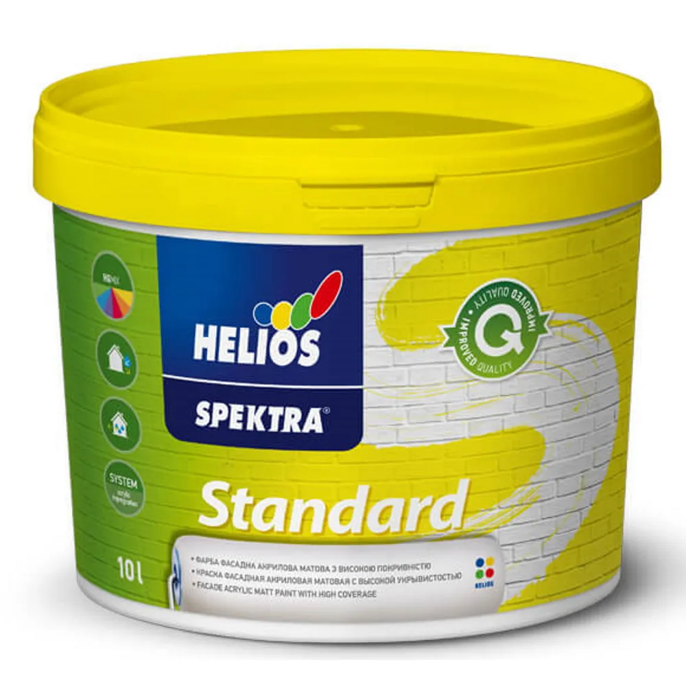 Краска фасадная акриловая SPEKTRA Standard Pro белая (В1) 10л 