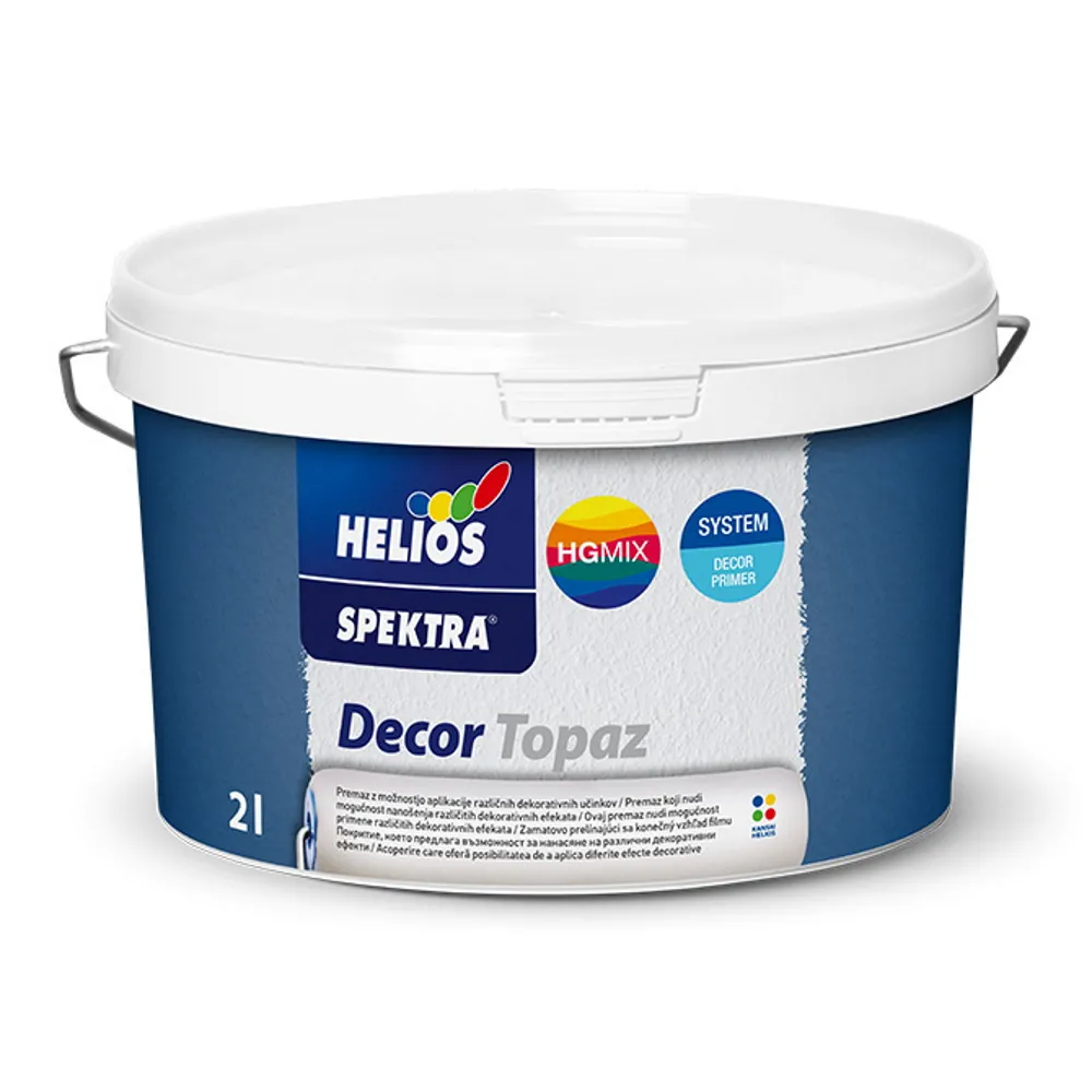 Декоративная краска для стен HELIOS SPEKTRA Decor Topaz металлизированная золотистая 2л 