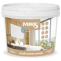 Акриловый панельный интерьерный лак MIKS Acrylic Interior Varnish глянцевый 0,8л 