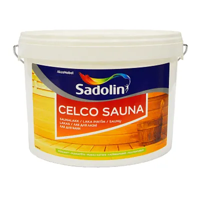 SADOLIN Celco Sauna, напівматовий акриловий безколірний лак для лазні