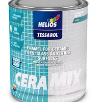 Емаль для керамічної плитки та скла HELIOS TESSAROL Ceramix напівматова біла 0,75л 