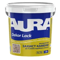 Лак для камня на водной основе с эффектом мокрого камня AURA Dekor Lack глянцевый 0,75л 