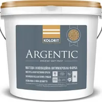 Краска для стен KOLORIT Argentic с антимикробным эффектом матовая белая 4,5л 
