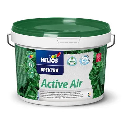 Фарба для стін дитячих кімнат HELIOS SPEKTRA Active Air з ефектом очищення повітря матова біла 2л