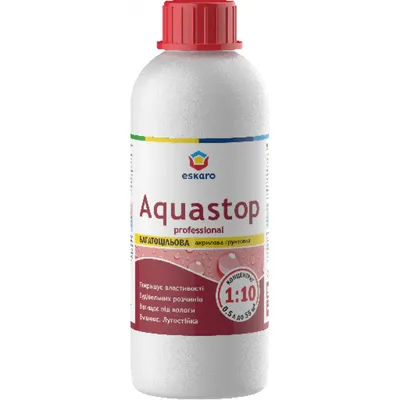 Грунтовка глибокопроникна зміцнююча універсальна ESKARO Aquastop Professional концентрат (1:10), 0,5л