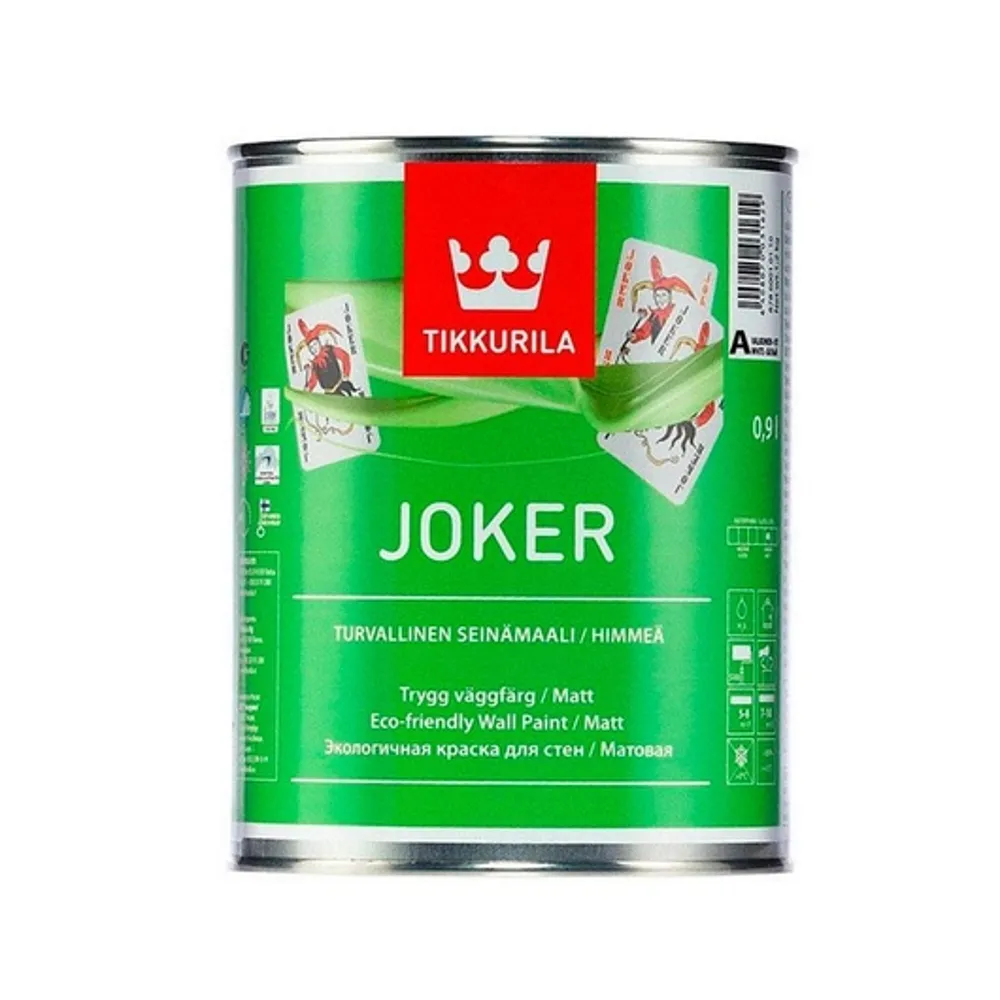 TIKKURILA Joker, шовковисто-матова, стійка до миття акрилатна інтер’єрна фарба 