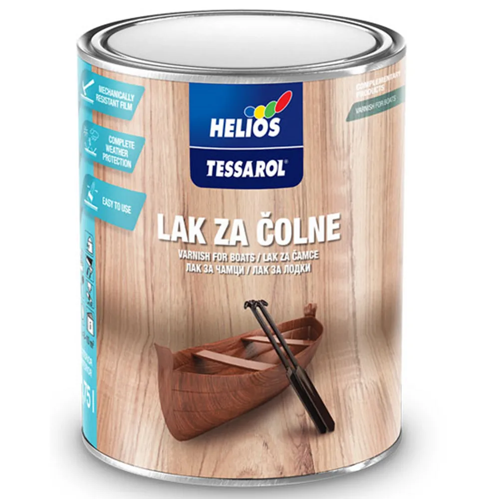 Лак для човнів алкідний HELIOS TESSAROL глянцевий 0,2л 