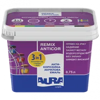 AURA Luxpro Remix Anticor, антикоррозионная эмаль по металлу на водной основе 