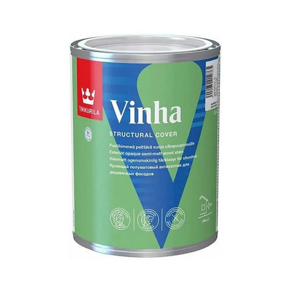 Краска для древесины защитная TIKKURILA Vinha полуматовая, 