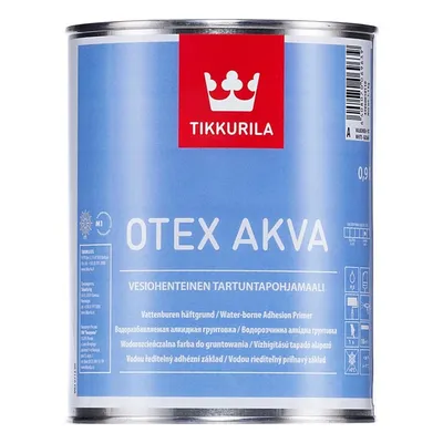 Фарба грунтувальна адгезійна TIKKURILA Otex Aqua біла 0,9л