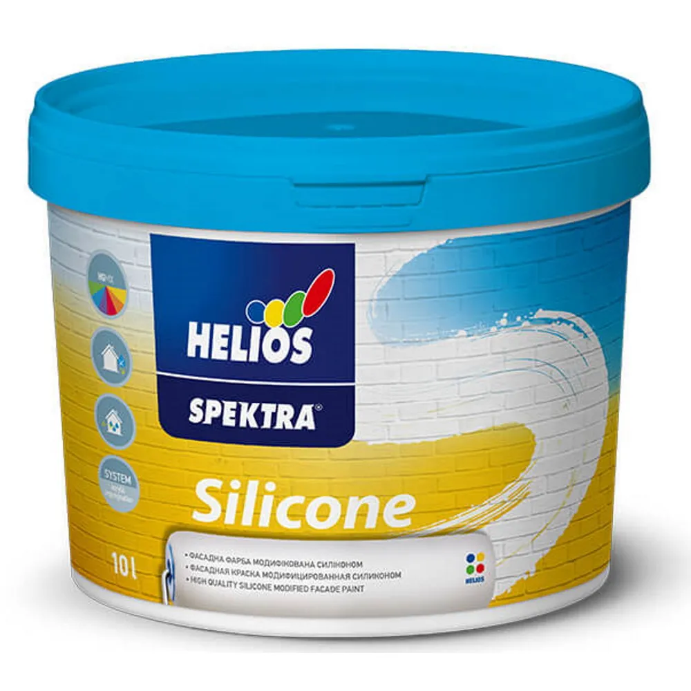 Краска фасадная силиконовая SPEKTRA Silicone белая (В1) 10л 