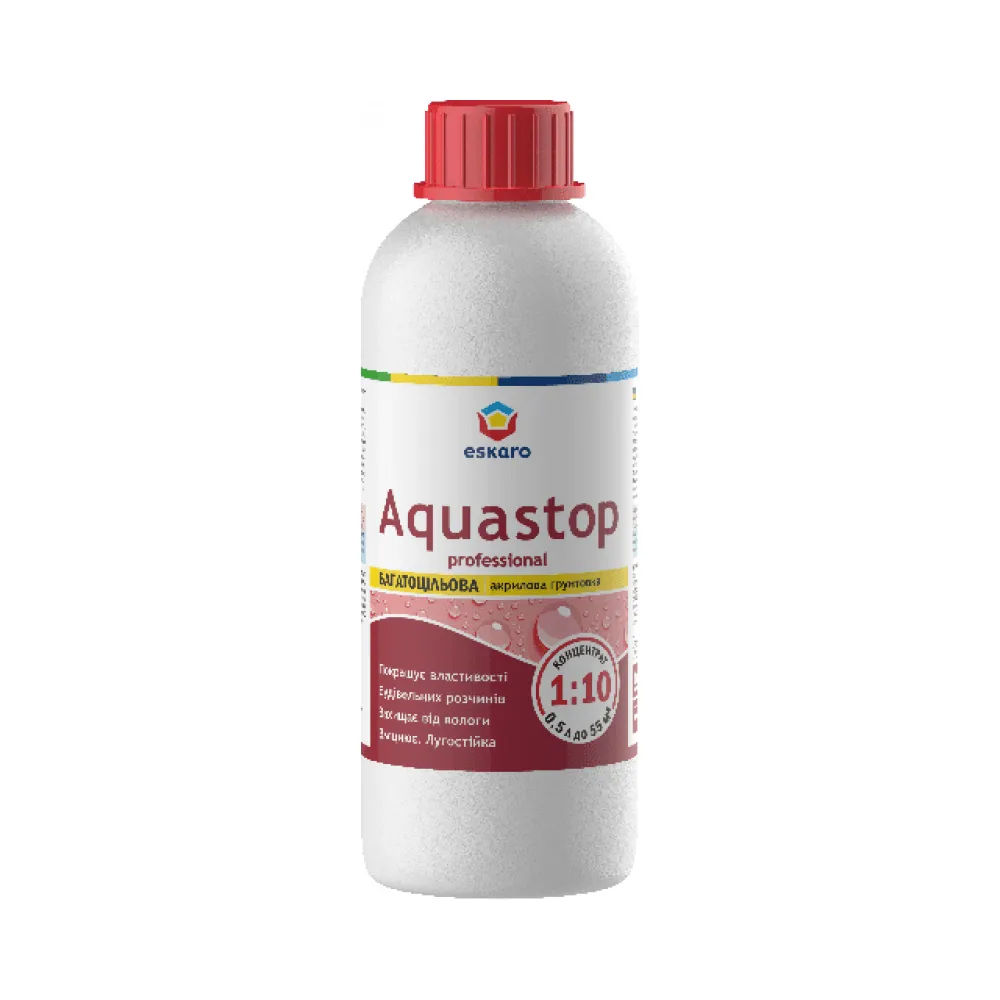 Грунтовка глубокопроникающая универсальная ESKARO Aquastop Professional концентрат (1:10), 0,5л 