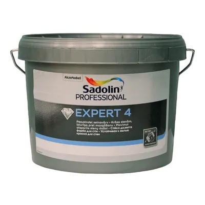 Фарба для стін стійка до миття SADOLIN Expert 4 матова біла (BW) 10л