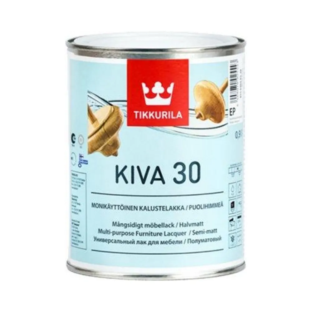 Kiva 30, напівматовий акрилатний лак для меблів, EP, 