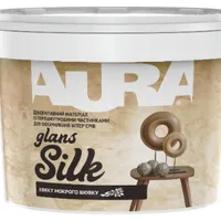 Декоративная перламутровая штукатурка AURA Silk Glans с эффектом мокрого шёлка 1л 