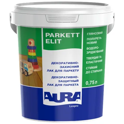 AURA Luxpro Parkett Elit 90, глянцевий акрил-поліуретановий лак