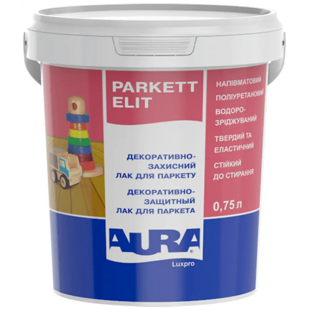 AURA Luxpro Parkett Elit 20, напівматовий акрил-поліуретановий лак 