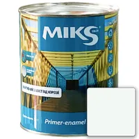 Грунт-эмаль по металу антикоррозионная Miks Color 3 в 1 полуматовая белая (RAL 9003), 0,8кг 