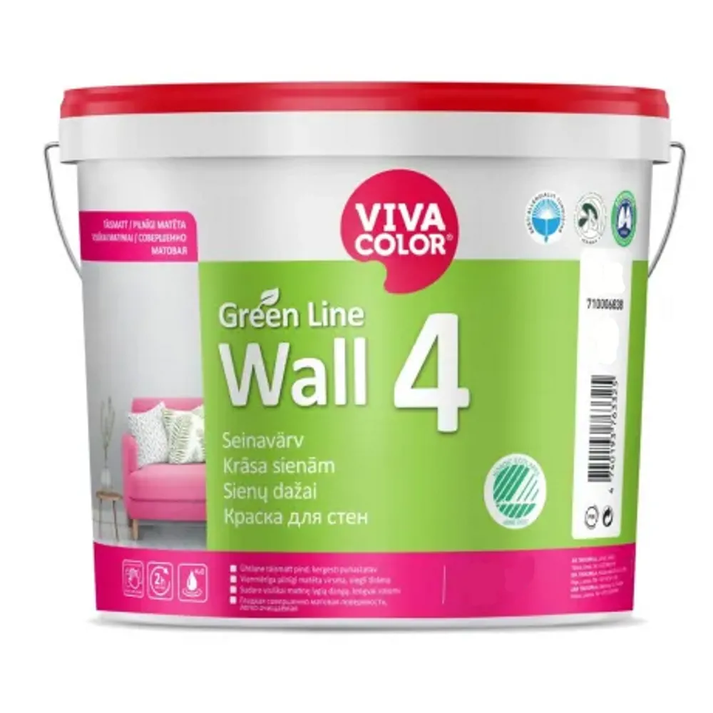VIVACOLOR Wall 4, фарба для стель та стін глибокоматова 