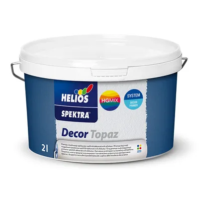 Декоративна фарба для стін HELIOS SPEKTRA Decor Topaz металізована срібляста 2л