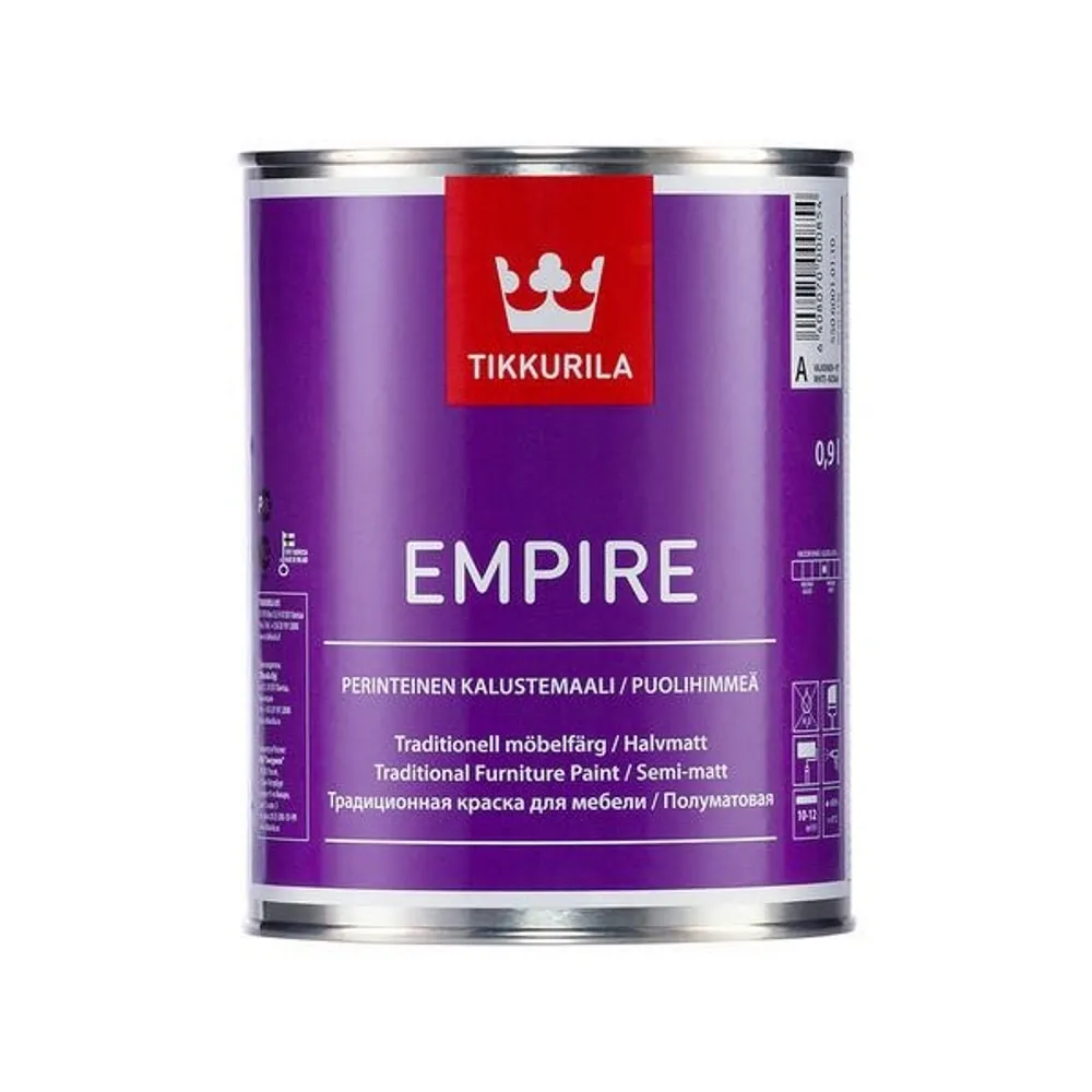 Полуматовая алкидная эмаль для мебели TIKKURILA Empire, 
