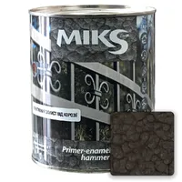 Грунт-эмаль по металлу молоткова антикоррозионная Miks Color 3 в 1 графитовая 0,65кг 