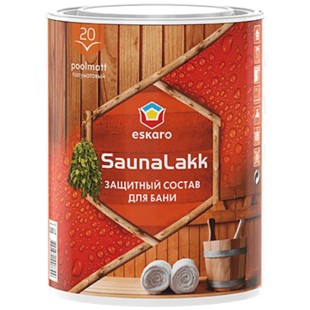 Saunalakk, термостойкая защитная пропитка для бани и сауны 