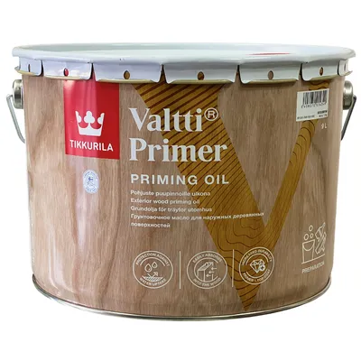 Грунтувальний антисептик для деревини TIKKURILA Valtti Primer безколірний 9л
