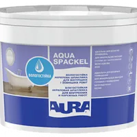Вологостійка фінішна шпаклівка AURA Luxpro Aqua Spackel готова до застосування білосніжна 1,2кг 
