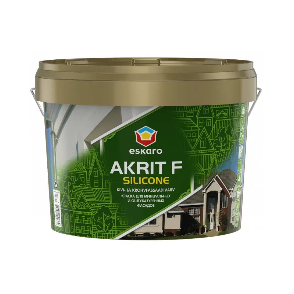 Фасадная краска силиконмодифицировання ESKARO Akrit F TR (прозрачная база) 9л 
