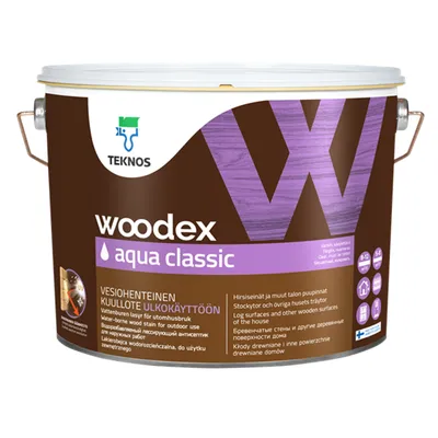 Лесуючий антисептик TEKNOS Woodex Aqua Classic для дерев’яних фасадів безколірний 0,9л