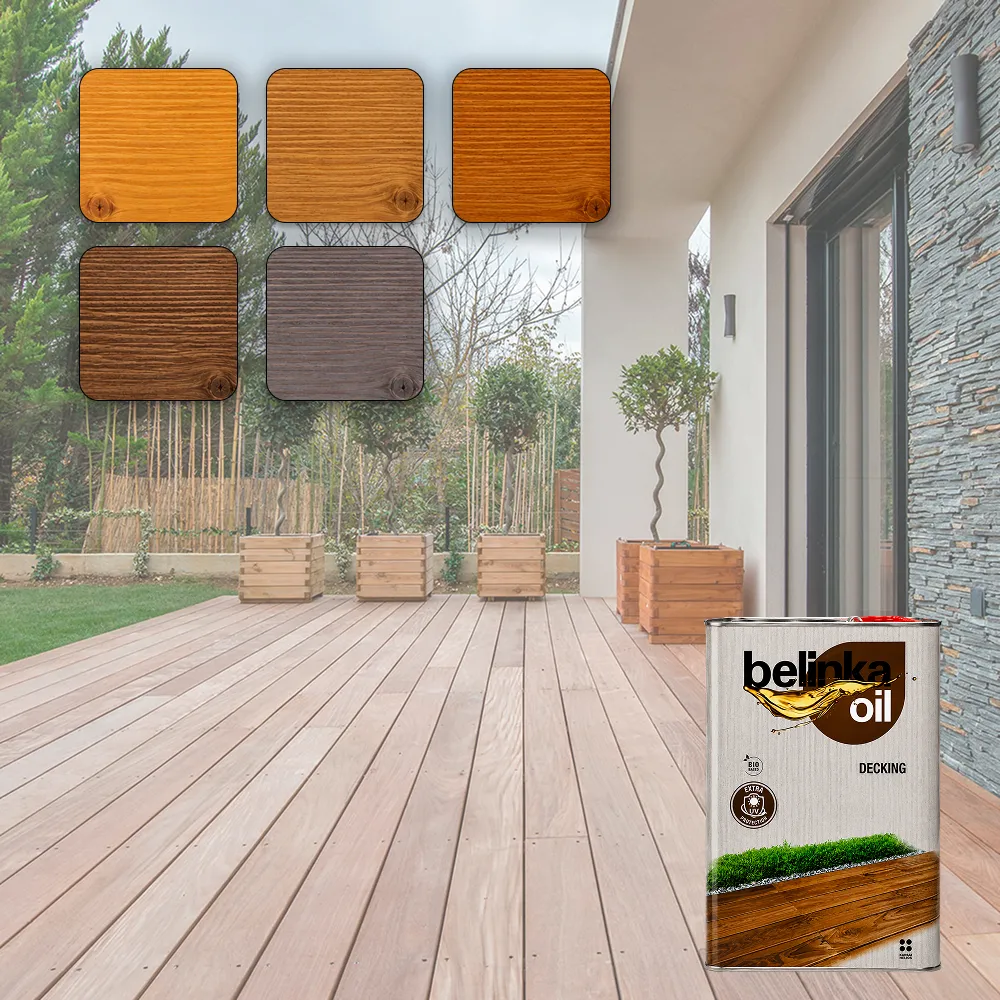 Олія для терас та садових меблів BELINKA Oil Decking тон 201 0,75л  - фото 3