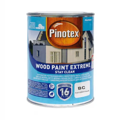 Краска для деревянных фасадов PINOTEX Wood Paint Extreme с эффектом самоочищения,