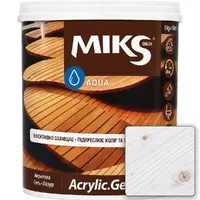 Лазур-гель акрилова для деревини MIKS Acrylic Gel-Lasur біла 0,8л 