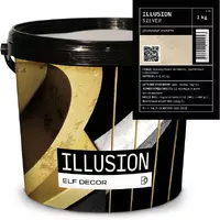 Декоративна штукатурка ELF Decor ILLUSION Silver 1кг 