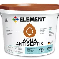 Лазурь для древесины защитная полупрозрачная ELEMENT Aqua Antiseptik на водной основе 