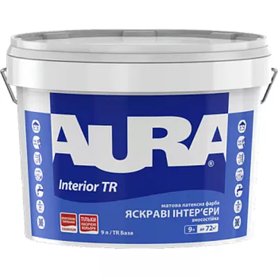 Краска для стен и потолков AURA Interior матовая TR (прозрачная база) 9л
