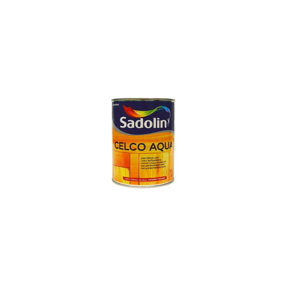 Панельный акриловый лак SADOLIN Celco Aqua, BC (прозрачная база), бесцветный матовый 