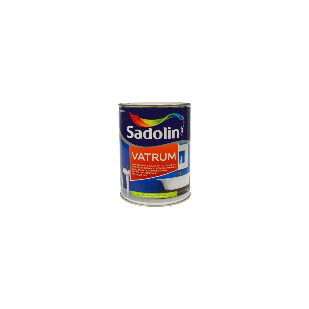 Краска для стен влагостойкая SADOLIN Vatrum полуматовая, 