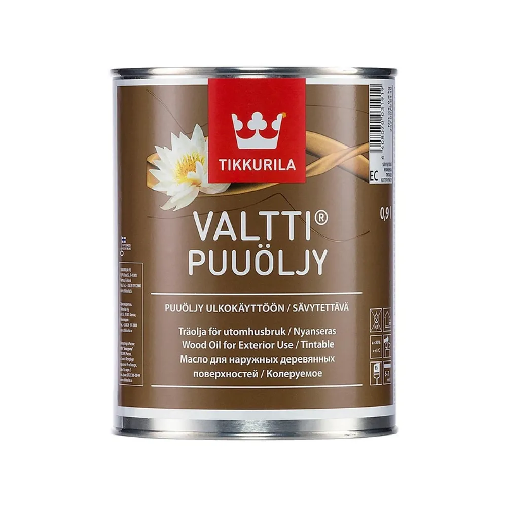 Олія для терас та садових меблів TIKKURILA Valtti Puuoljy прозора (для колорування) 0,9л 