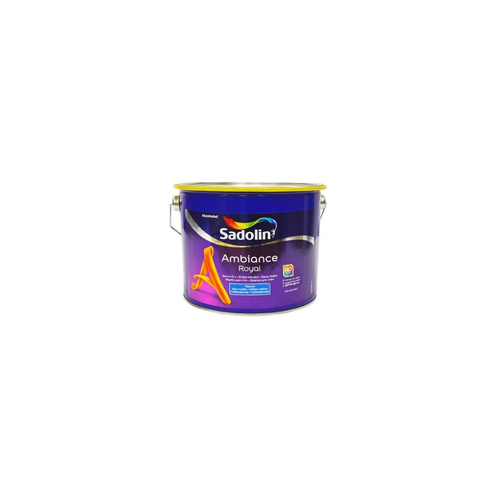 Краска для стен с высокой стойкостью к мытью SADOLIN Ambiance Royal глубокоматовая, 
