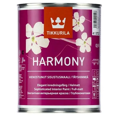 Краска для стен акрилатная TIKKURILA Harmony бархатно-матовая,