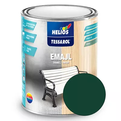 Эмаль алкидная универсальная HELIOS TESSAROL Enamel глянцевая RAL 6005 0,2л